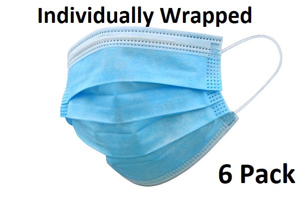 Gesichtsmasken 3-lagige medizinische Gesichtsmaske 6er-Pack - Wasserfilter Männer