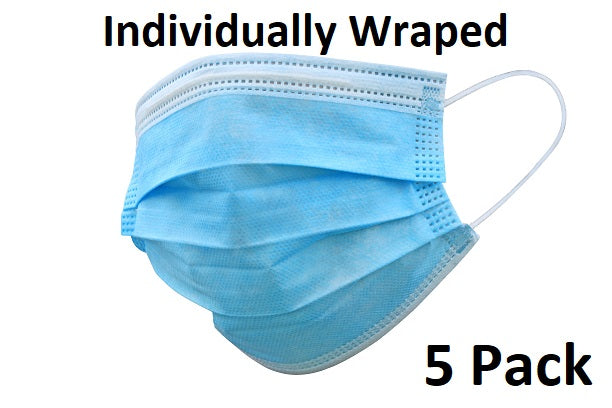 Gesichtsmasken 3-lagige medizinische Gesichtsmaske 5er-Pack - Wasserfilter Männer