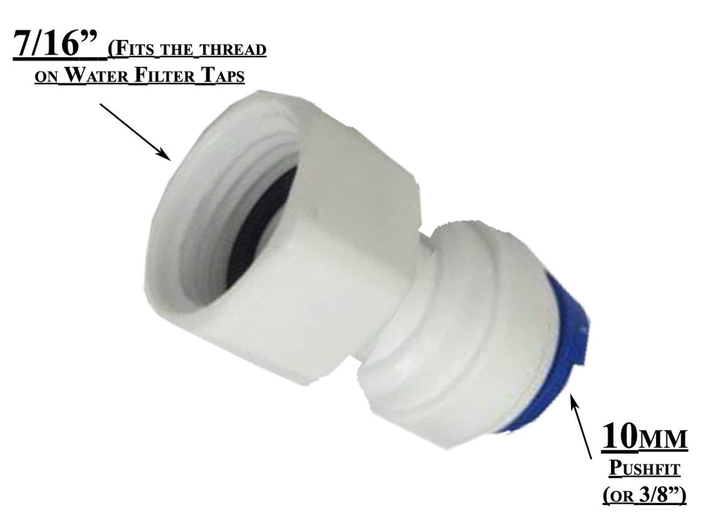 Female Adaptor Reducer Connector Fitting to Quickfit Pushfit Water Pipe - Water Filter Men