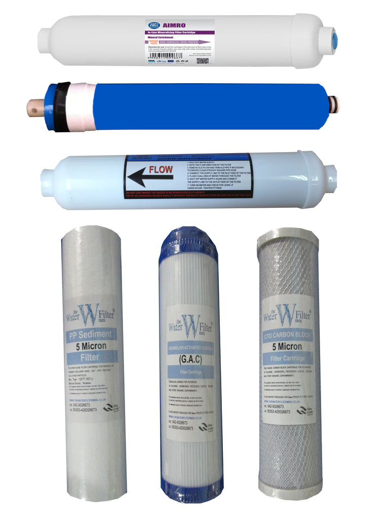 6 Stage Reverse Osmosis Replacement Set with Mineral Filter option 1