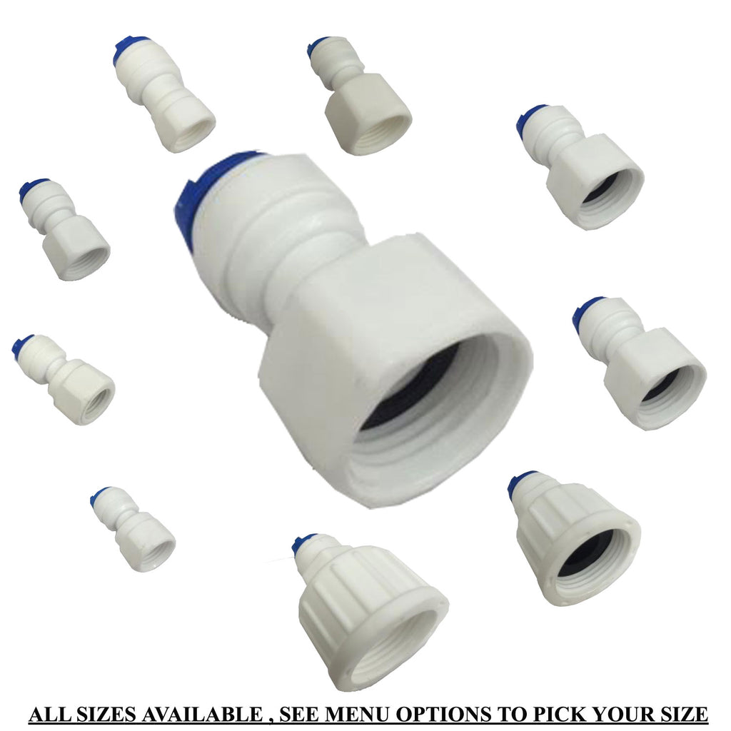 Female Adaptor Reducer Connector Fitting to Quickfit Pushfit Water Pipe - Water Filter Men