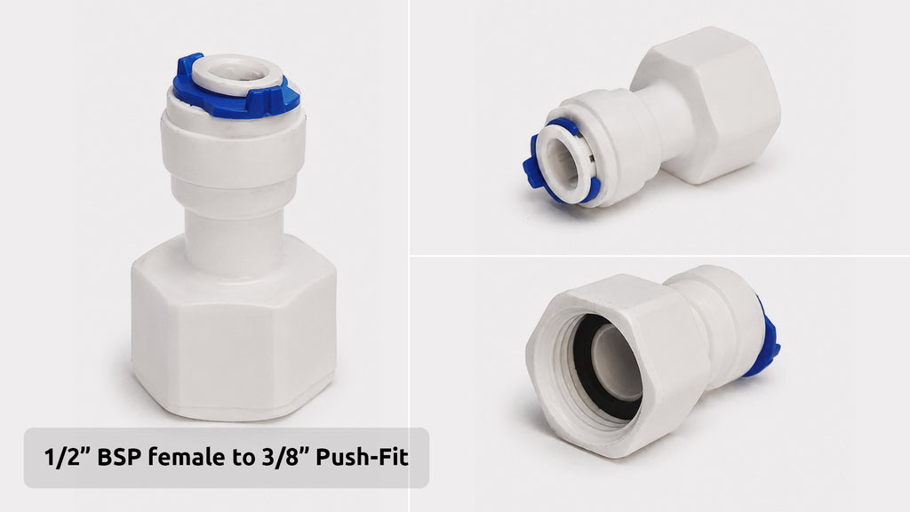 BSP Female to Push-Fit Adaptor Connector (1/4”, 3/8”, 1/2”, 3/4”, 7/16