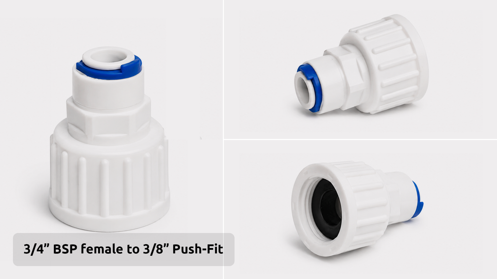 BSP Female to Push-Fit Adaptor Connector (1/4”, 3/8”, 1/2”, 3/4”, 7/16