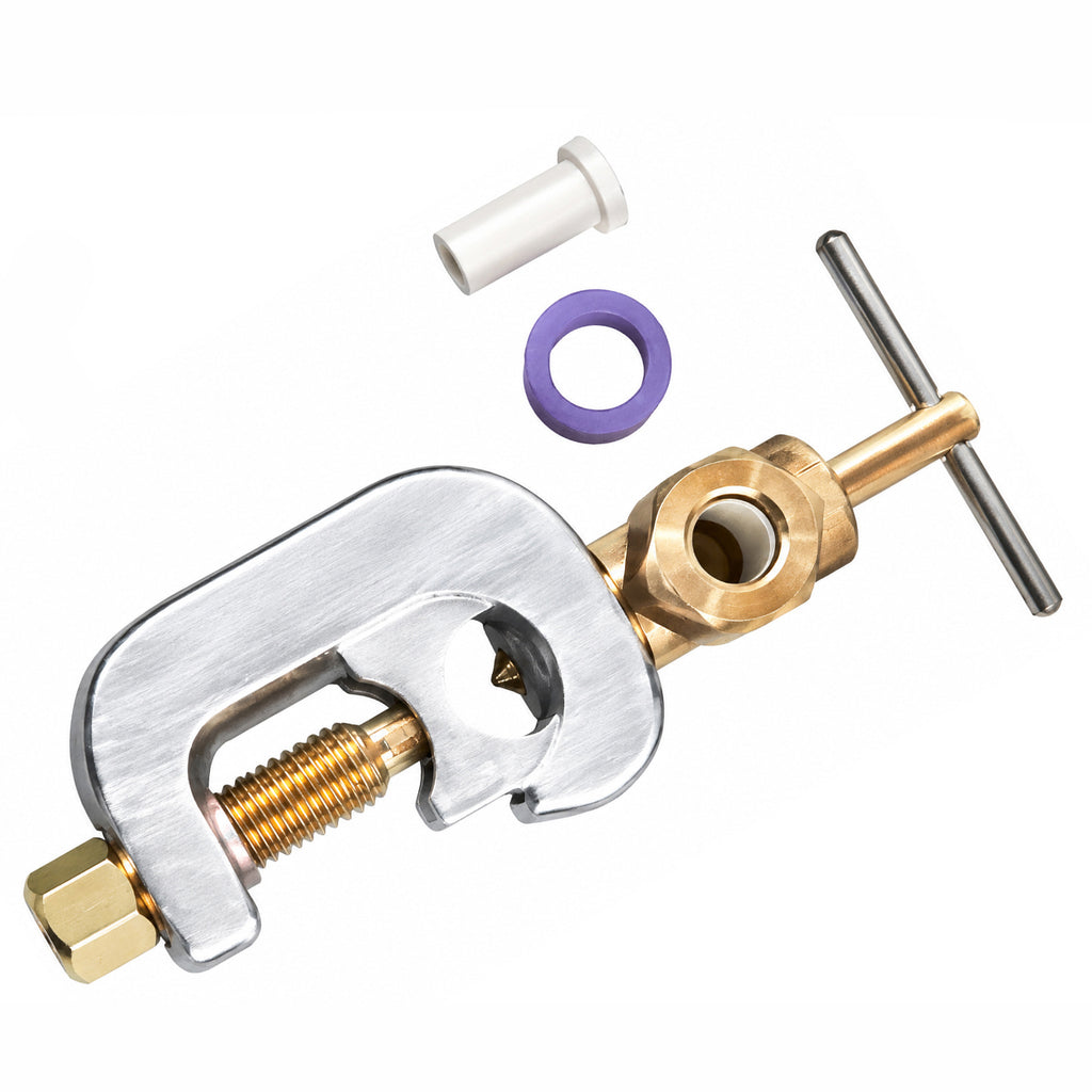 Self-Piercing Saddle Valve Cold Feed Water Pipe Connector to your 1/4” water filter pipe