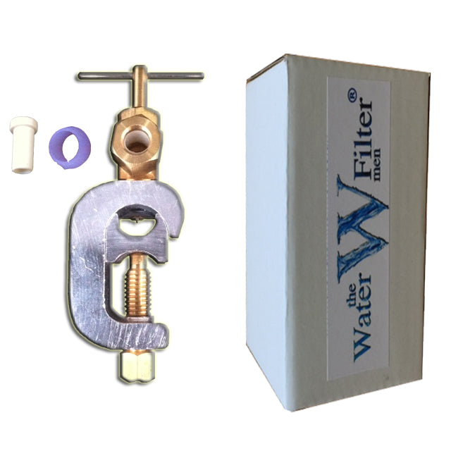 Self Piercing Saddle Valve Clamp water feed connector for Copper Pipe - Water Filter Men